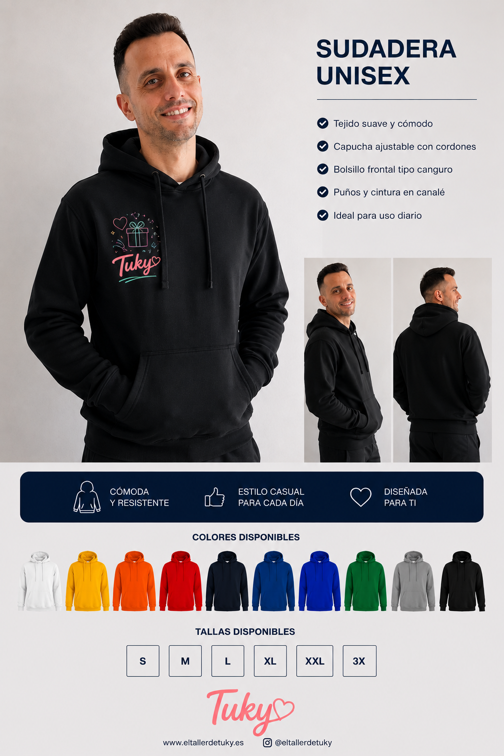Sudadera personalizada para grupos de El Taller de Tuky